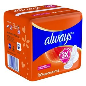 Absorvente Always Cobertura Suave Com Abas P - 10 Unidades