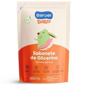 SABONETE LÍQUIDO GLICERINA BARUEL BABY REFIL 380ML