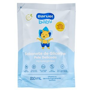 Sabonete Líquido Glicerina Pele Delicada Baruel Baby Refil 210Ml