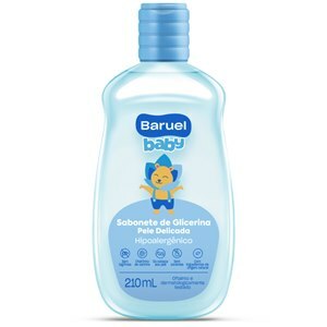 SABONETE LÍQUIDO GLICERINA PELE DELICADA BARUEL BABY 210ML