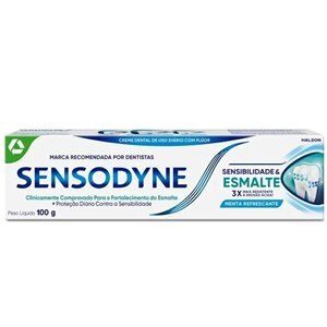 CREME DENTAL SENSODYNE SENSIBILIDADE & ESMALTE MENTA 100G