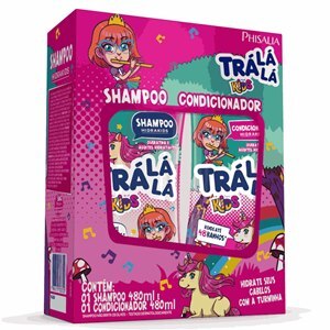 SHAMPOO + CONDICIONADOR TRÁ LÁ LÁ HIDRA KIDS 480ML