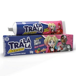 CREME DENTAL TRÁ LÁ LÁ KIDS AVENTURA SABOR TUTTI FRUTTI 50G