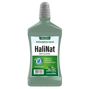 ANTISSÉPTICO BUCAL HALINAT SEM ÁLCOOL MENTA SUAVE 500ML