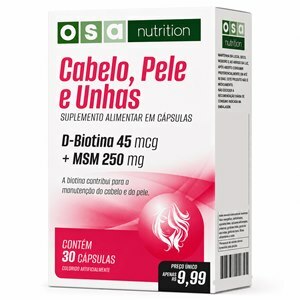 Cabelo, Pele E Unhas 30 Cápsulas Osa Nutrition
