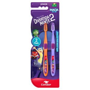 Escova De Dente Infantil Condor Divertida Mente Macia - 2 Unidades