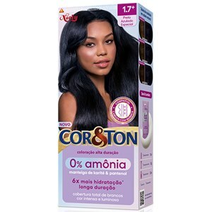 TINTURA COR&TON 0% AMÔNIA 1.7 PRETO AZULADO ESPECIAL