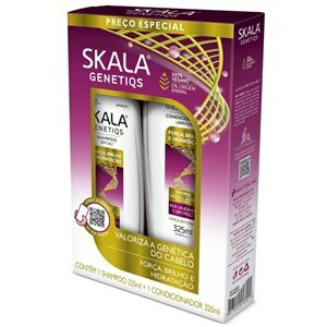 SHAMPOO + CONDICIONADOR SKALA GENETIQS FORÇA E BRILHO 325ML 