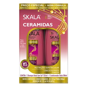 Kit Skala Ceramidas Nutrição Espetacular Shampoo 325Ml + Condicionador 200Ml