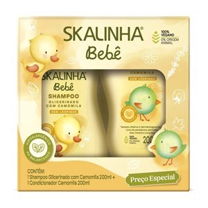 Shampoo + Condicionador Skalinha Bebê Glicerinado Com Camomila 200Ml