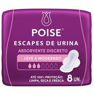 Absorvente Poise Escapes De Urina Leve A Moderado Com Abas - 8 Unidades