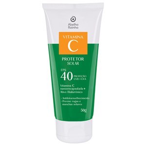 PROTETOR SOLAR FACIAL COM VITAMINA C FPS80 ABELHA RAINHA 50G