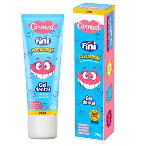 GEL DENTAL INFANTIL CARMED COM FLÚOR FINI DENTADURAS 70G