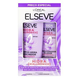 SHAMPOO ELSEVE HIDRA HIALURÔNICO 375ML + CONDICIONADOR ELSEVE HIDRA HIALURÔNICO 170ML