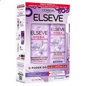 SHAMPOO ELSEVE HIDRA HIALURÔNICO 375ML+CONDICIONADOR ELSEVE HIDRA HIALURÔNICO 170ML+AMOSTRA DE SÉRUM