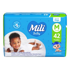 Fralda Mili Baby Mega M - 42 Unidades