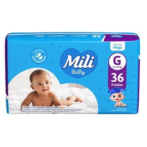 Fralda Mili Baby Mega G - 36 Unidades