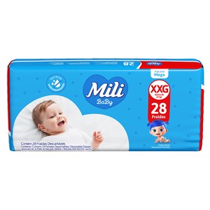 Fralda Mili Baby Mega Xxg - 28 Unidades