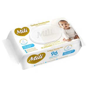 Toalhas Umedecidas Mili Love&Care - 96 Unidades