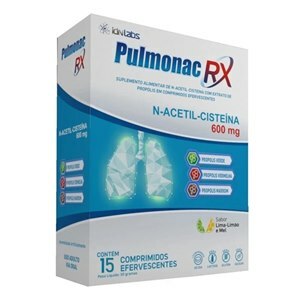 Acetilcisteína 600Mg Pulmonac Rx 15 Comprimidos Efervescentes