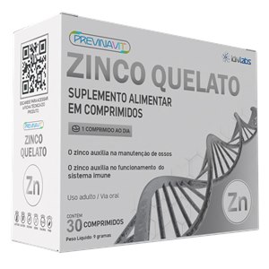 Previnavit Zinco Quelato 30 Comprimidos