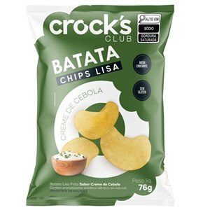 BATATA CHIPS SABOR CREME DE CEBOLA CROCK'S CLUB 45G