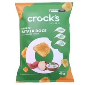 BATATA DOCE CHIPS SABOR CREME DE CEBOLA CROCK'S CLUB 45G