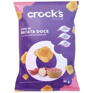 BATATA DOCE CHIPS SABOR SAL ROSA DO HIMALAIA CROCK'S CLUB 45G