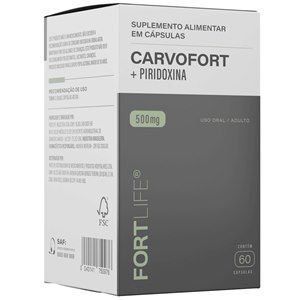 Carvão Ativado + Piridoxina - Carvofort 500Mg 60 Cápsulas