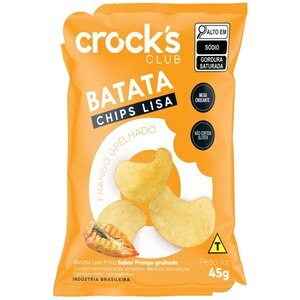 BATATA CHIPS SABOR FRANGO GRELHADO CROCK'S CLUB 45G