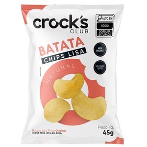 BATATA CHIPS SABOR NATURAL CROCK'S CLUB 45G