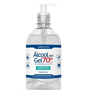 Álcool Em Gel 70% Uniprotege Bellaphytus 435g