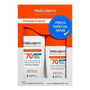 PROTETOR SOLAR HELIODERM FPS70 200ML + PROTETOR FACIAL FPS70 120ML KIT
