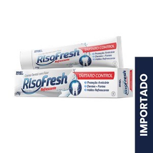 CREME DENTAL COM FLÚOR RISOFRESH TÁRTARO CONTROL 75G SIDNEY OLIVEIRA