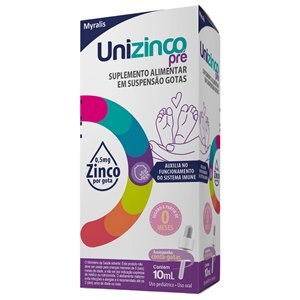 UNIZINCO PRÉ 0,5MG DE ZINCO POR GOTA 10ML