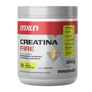 Creatina Em Pó Fire Sabor Limão Siciliano 300G