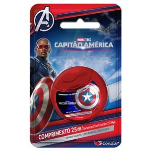 FIO DENTAL CONDOR CAPITÃO AMÉRICA SABOR MENTA 25 METROS