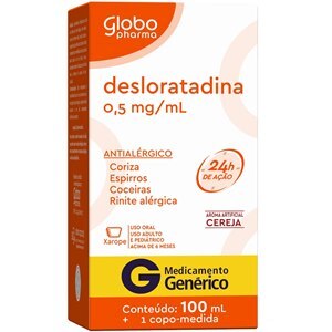 DESLORATADINA XAROPE 100ML - GLOBO - GENÉRICO
