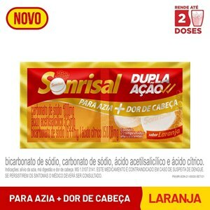 Sonrisal Sabor Laranja 2 Comprimidos Efervescentes - Validade Dezembro/2026