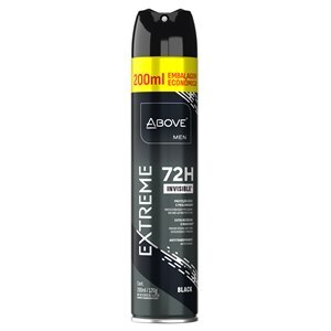 Desodorante Aerossol Above Extreme Black Men 200Ml