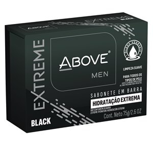 SABONETE EM BARRA ABOVE EXTREME BLACK MEN 75G