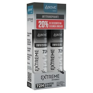 Desodorante Aerossol Above Extreme Invisible Men Kit 20% Na Segunda Unidade 200Ml