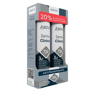 DESODORANTE AEROSSOL ABOVE DERMA CLINICAL SEM PERFUME KIT 20% NA SEGUNDA UNIDADE 150ML