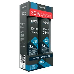 DESODORANTE AEROSSOL ABOVE DERMA CLINICAL MEN KIT 20% NA SEGUNDA UNIDADE 150ML