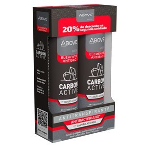 Desodorante Aerossol Above Elements Antibac Carbon Active Men Kit 20% Na Segunda Unidade 150Ml