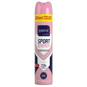 Desodorante Aerossol Above Sport Energy Women 200Ml   