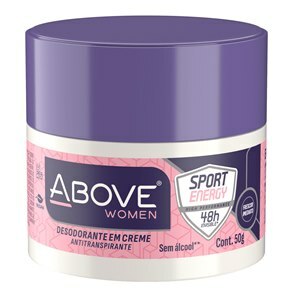 DESODORANTE CREME ABOVE SPORT ENERGY WOMEN POTE 50G