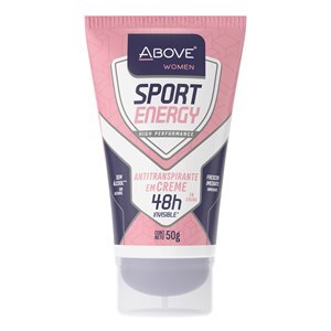 DESODORANTE CREME ABOVE SPORT ENERGY WOMEN BISNAGA 50G 