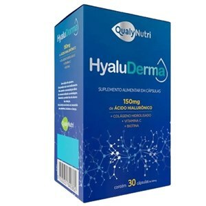 COLÁGENO + HIALURÔNICO + VITAMINA C + BIOTINA - HYALUDERMA 150MG 30 CÁPSULAS