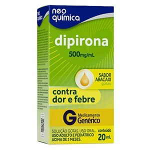 DIPIRONA 500MG/ML GOTAS SABOR ABACAXI 20ML - NEO QUÍMICA - GENÉRICO